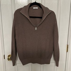 Aritzia TNA knit quarter zip